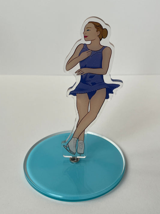 Acrylic Ice Skater Spinning Standee Purple Dress